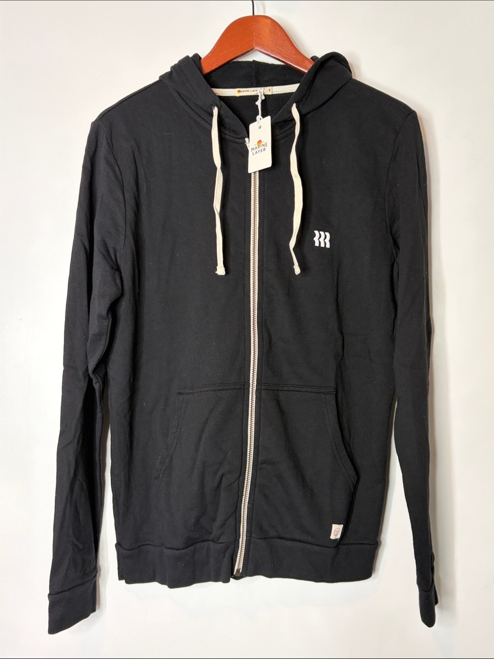 Marine Layer Afternoon Hoodie in Black New size small